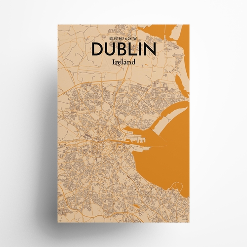 Dublin City Map Poster