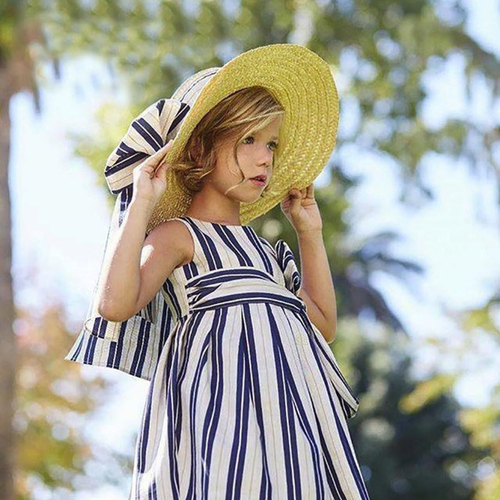 Girls Dresses 2018 Summer Baby Girls Kids Striped