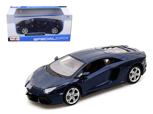 2011 2012 Lamborghini Aventador LP700-4 Blue 1/24 Diecast Model Car by