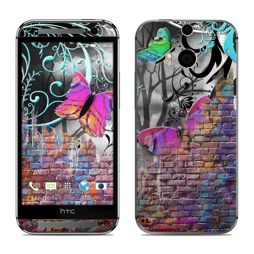 DecalGirl H0M8-BWALL HTC One M8 Skin - Butterfly Wall