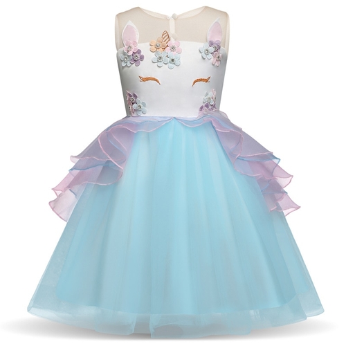 Hot sell kids Girls Unicorn Princess Dress baby