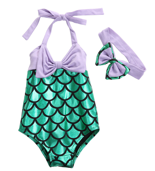 Stock Toddler Girls Kids Mermaid Bikini Set