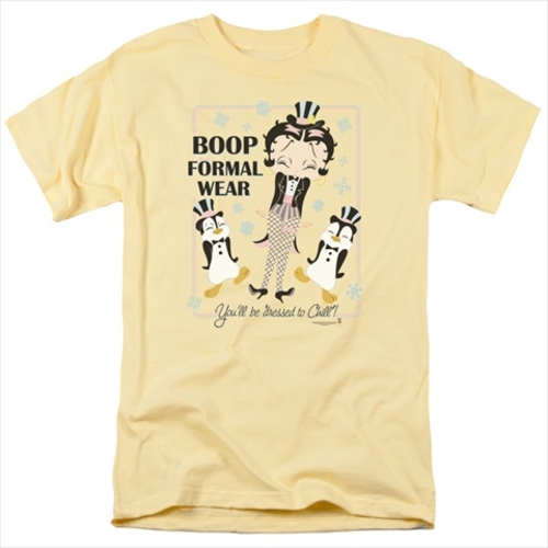 Trevco Boop-Dressed To Chill - Short Sleeve Adult 18-1 Tee - Banana&#4