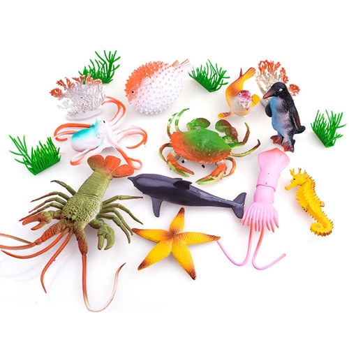 Undersea Animal Toy Set Portable Model Play Vivid