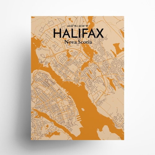 Halifax City Map Poster