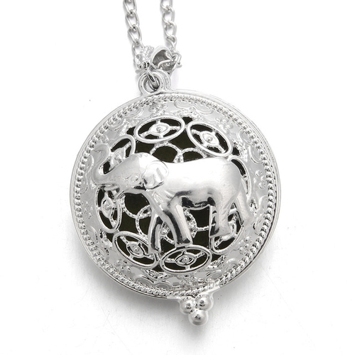 1Pcs Aromatherapy Locket Necklace Silver Color