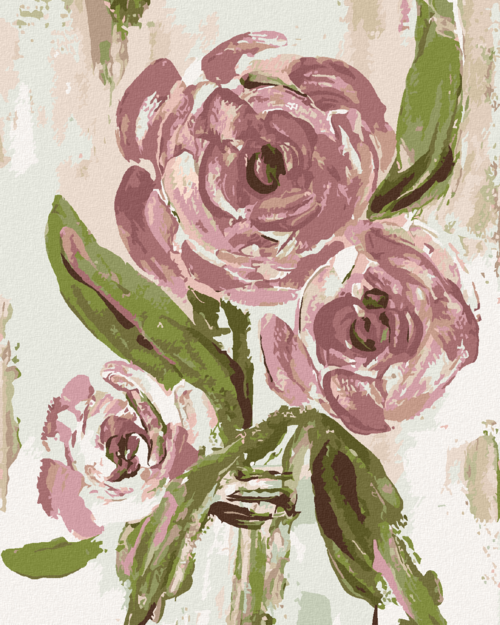 Paint by Numbers - ROSES IN A VASE (HALEY BUSH)