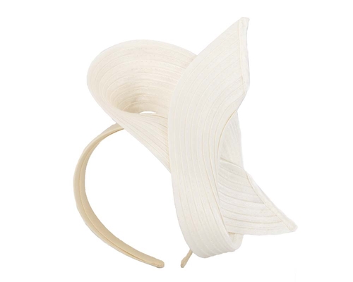 Cream swirl fascinator