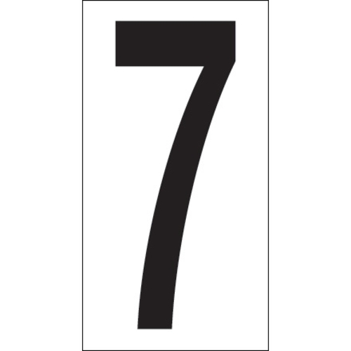 Tape Logic DL9307 3.50 in. 7 Vinyl Warehouse Number Labels, Black 