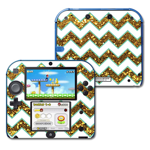 MightySkins NI2DS-Glitzy Chevron Skin Decal Wrap for Nintendo 2DS - Gl