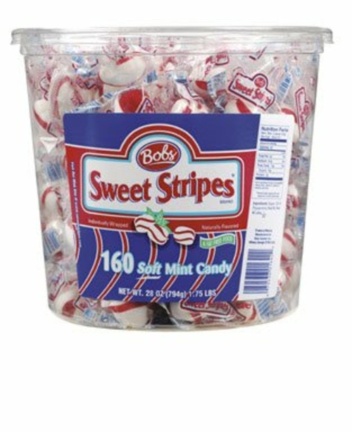 Cell Distributors BOB01642 Sweet Stripes Soft Mint Candy Tub