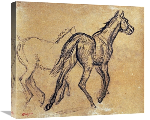 Global Gallery GCS-266198-22-142 22 in. Horses Art Print - Edgar Degas