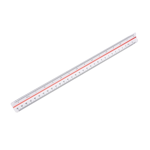 1pc Plastic Triangular Scale Ruler Measurement