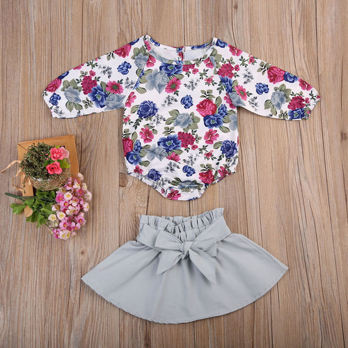 Newborn Infant Baby Girl Long Sleeve Playsuit