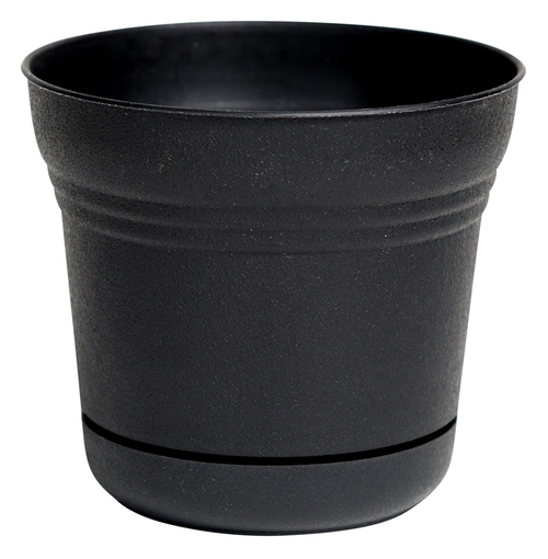 Bloem SP0700 7 in. Saturn Planter, Black