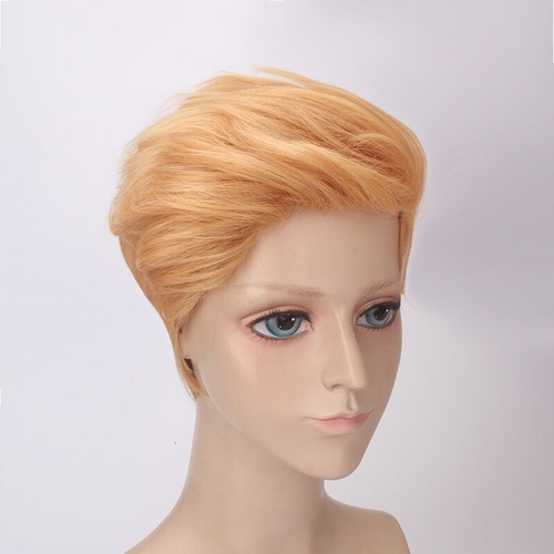 Anime Cosplay Wig Short Golden Orange President