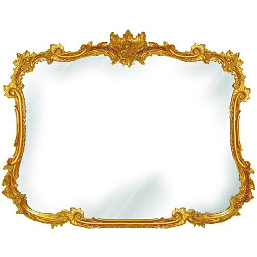 Hickory Manor 8144FG Ornate Flat Buffet Mirror - Antique Gold Finish