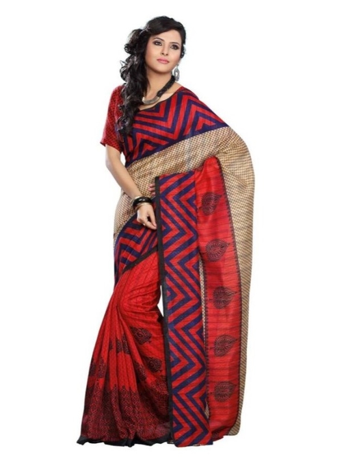 Printed Bhagalpuri Art Silk Saree