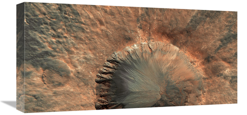 Global Gallery GCS-459306-1224-142 12 x 24 in. Mars HiRISE - Crater Ne