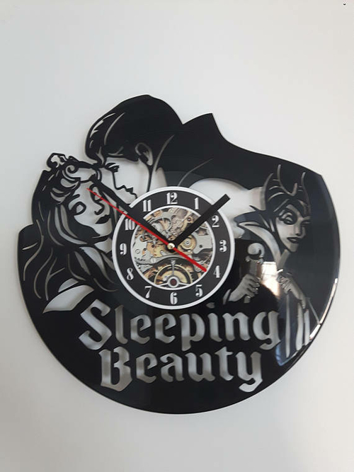 SLEEPING BEAUTY HANDMADE VINYL RECORD WALL CLOCK FAN GIFT