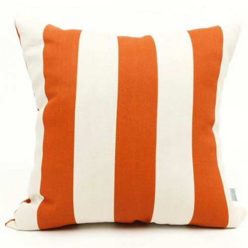 Majestic Home Burnt Orange Vertical Stripe Large Pillow