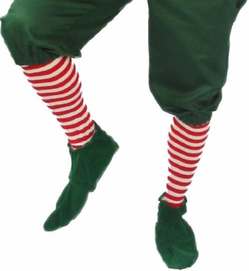 Alexander Costume 23-089-R-W Deluxe Striped Socks, Red & White