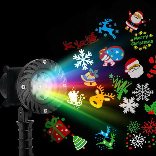 Jingle Jollys Pattern LED Laser Landscape Projector Light Lamp