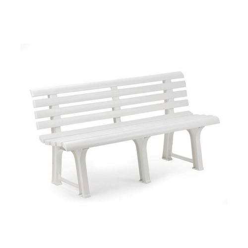 Bench with backrest IPAE Progarden ORCHIDEA White polypropylene (145 x