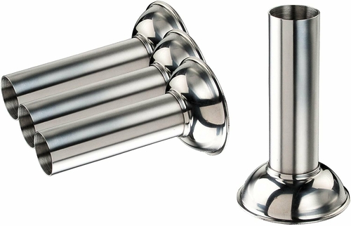 Dukal Pack of 12 Stainless Steel Thermometer Jars 4 inch. Metal Cups.