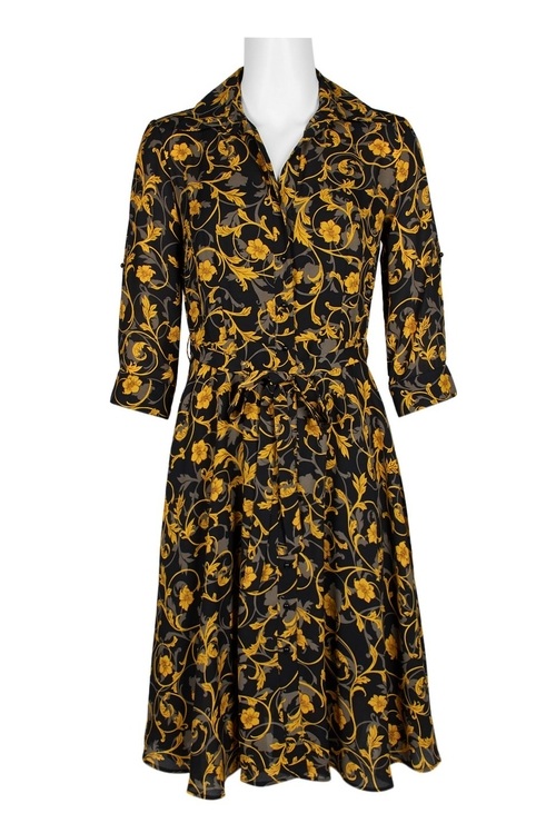 NANETTE Nanette Lepore Collared Button Down Front Tie Long Sleeve