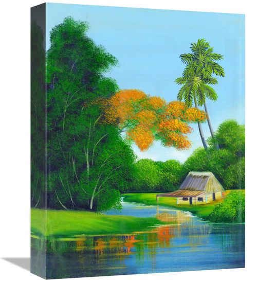Global Gallery GCS-477312-1216-142 12 x 16 in. Duck Pond Art Print - F