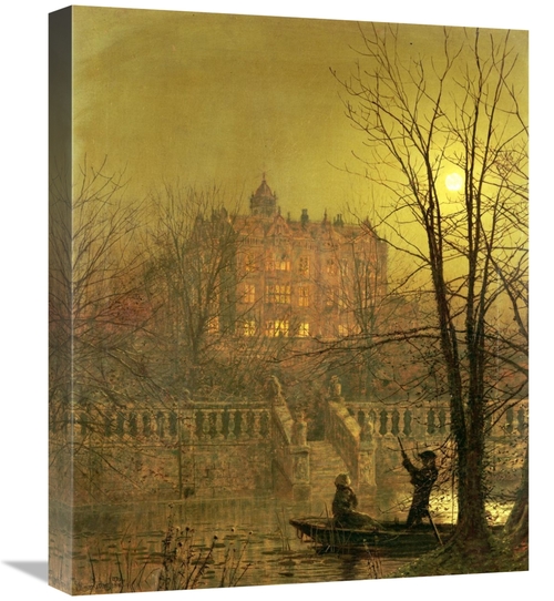 22 in. Under the Moonbeams Art Print - John Atkinson Grimshaw
