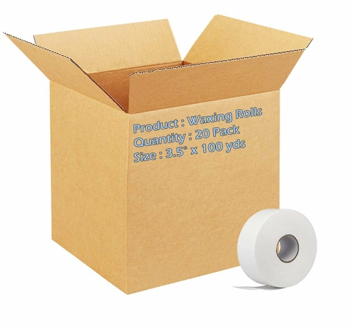 Dukal Waxing Rolls 3.5" x 100 yds Pack of 20 Non-Woven Wax Rolls for