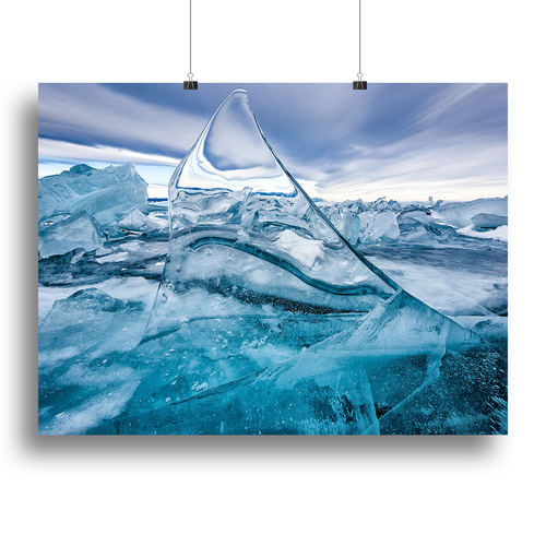 Sail In The Winter Lake Canvas Print or Poster