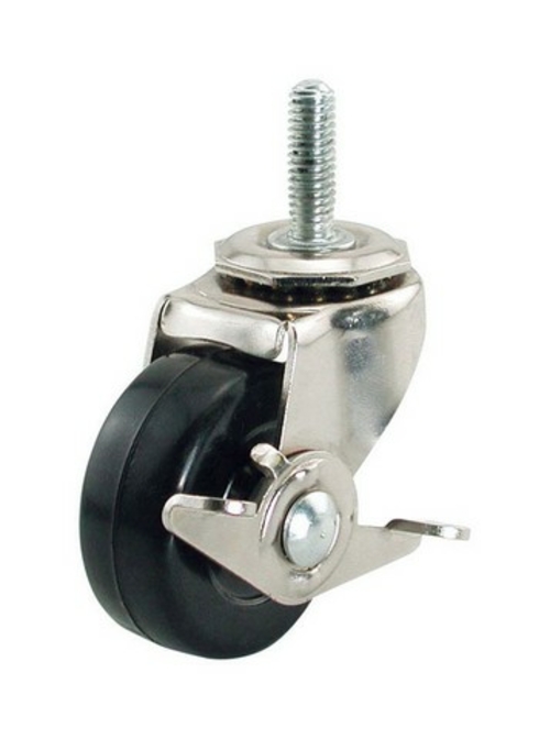 9496 3 in. Soft Rubber Threaded Stem Caster