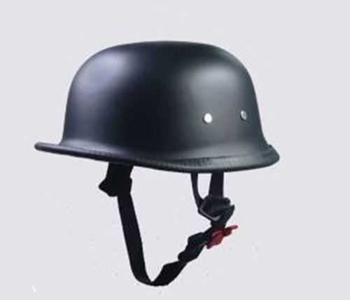 KAELAN Half Motorcycle German Style Helmet for Cruiser Super Black