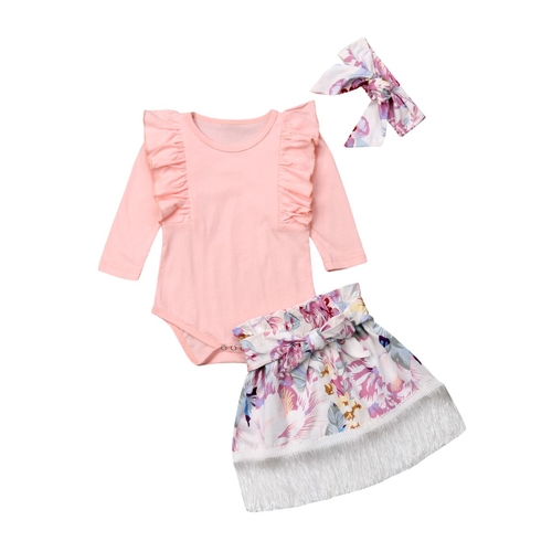 Princess Cute Toddler Baby Girls Clothes 3PCS