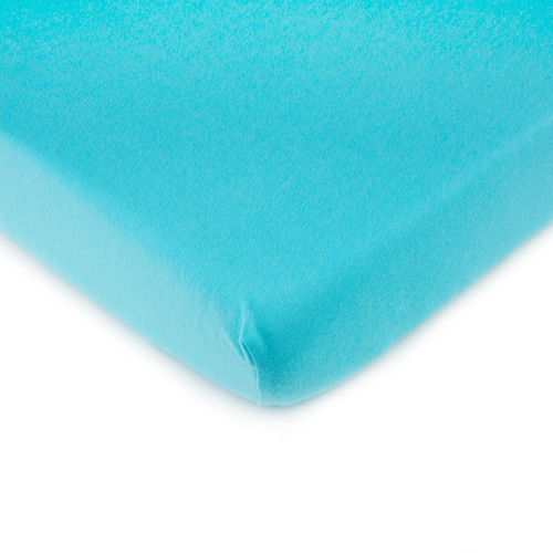 SheetWorld Fitted Bassinet Sheet - 100% Cotton Jersey - Solid Aqua,