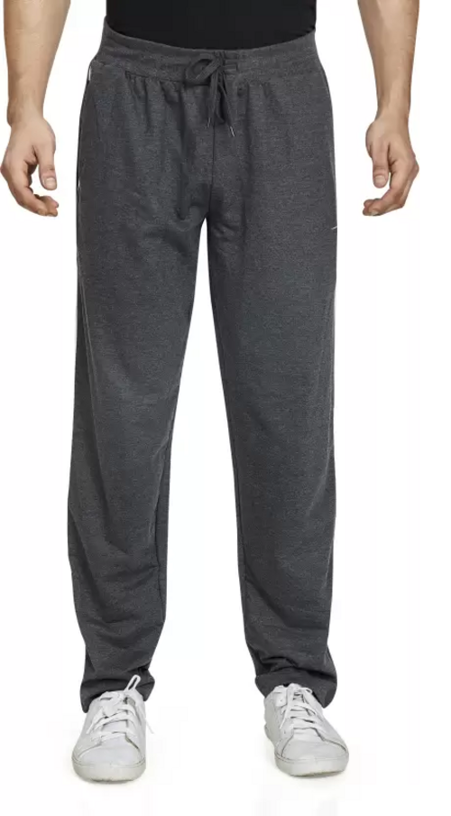 Main Men Solid Grey Track Pants Size L image