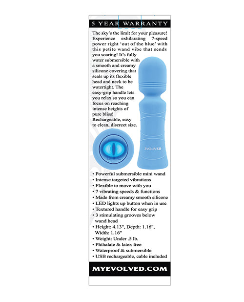 Spocket | Dropship | Evolved Out Of The Blue Vibrating Mini Wand - Blue
