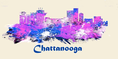 City Of Chattanooga License Plate Watercolor Art