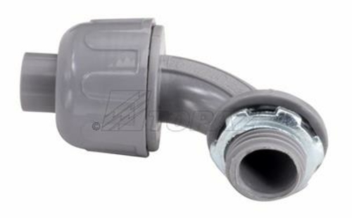 Topaz Lighting P491 0.5 in. 90 deg Gray Nylon Liquidtight Connector 