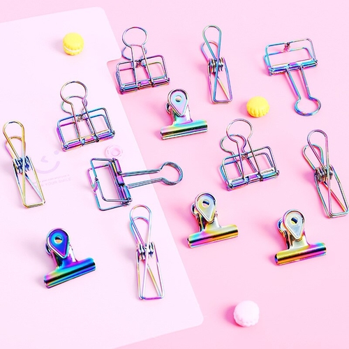 1PC Colorful Metal Paper Clips Binder Clip