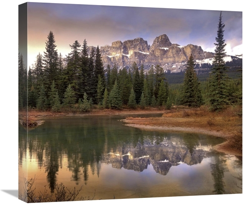 Global Gallery GCS-396999-22-142 22 in. Castle Mountain & Boreal Fores