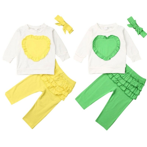 Toddler Baby Kids Girl Cotton Ruffle Clothes