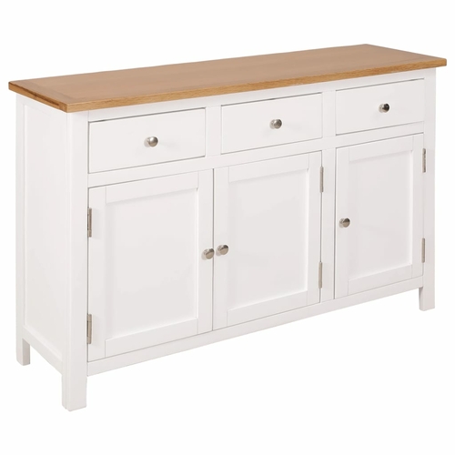 Sideboard 43.3"x13.2"x27.6" Solid Oak Wood