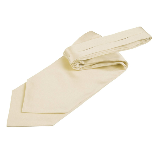 Plain Satin Self-Tie Cravat - Champagne