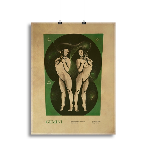 Gemini Celestial Insight Print Canvas Print or Poster