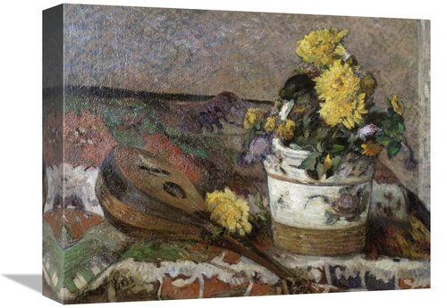 Global Gallery GCS-277640-16-142 16 in. Mandolin & Vase of Flowers Art