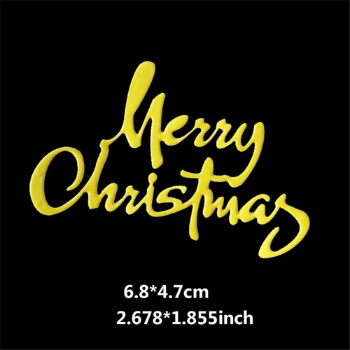 Merry Christmas Metal Cutting Dies Stencil